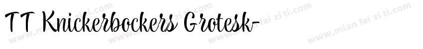 TT Knickerbockers Grotesk字体转换